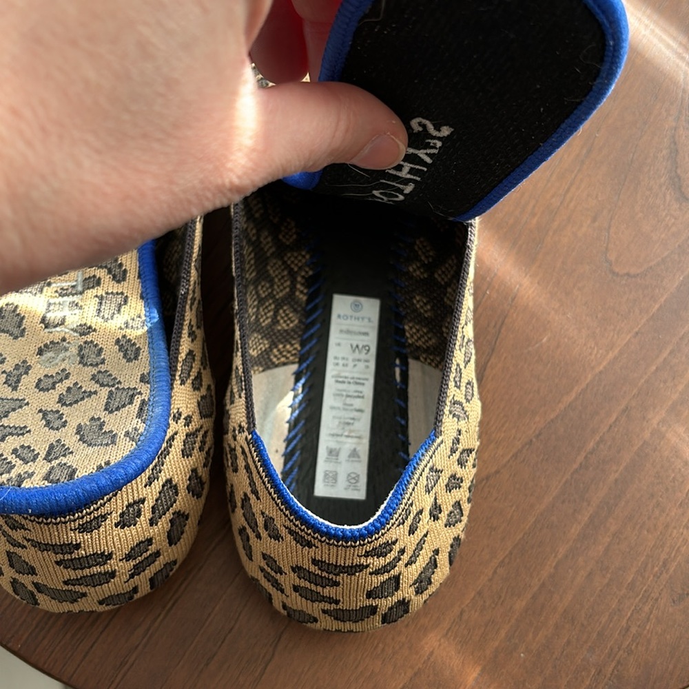 Rothys Leopard Cheetah Loafers Size 9 - Picture 3 of 4
